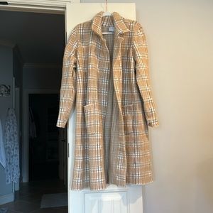 Cyrus long plaid jacket